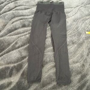 GYMSHARK grey green stitching Leggings xs extra small barely worn